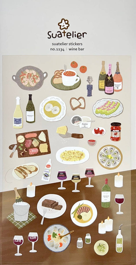 WINE BAR DINNER STICKERS