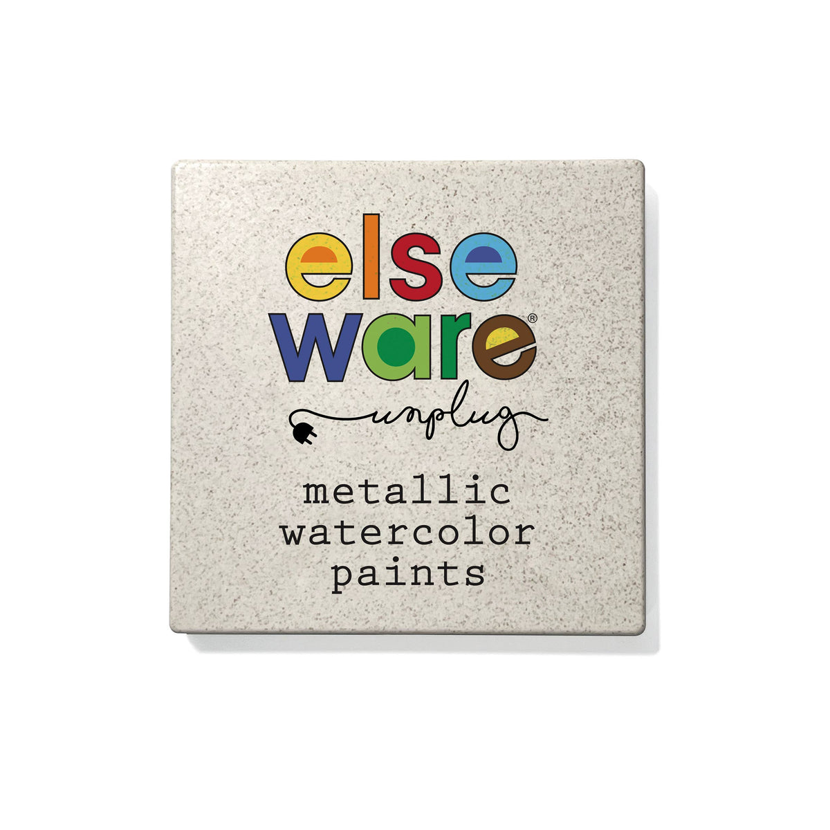 Metallic watercolor paint case with elseware logo and metallic watercolor paints