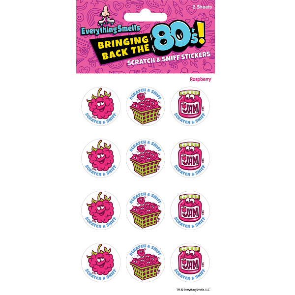 Raspberry EverythingSmells Scratch & Sniff Stickers