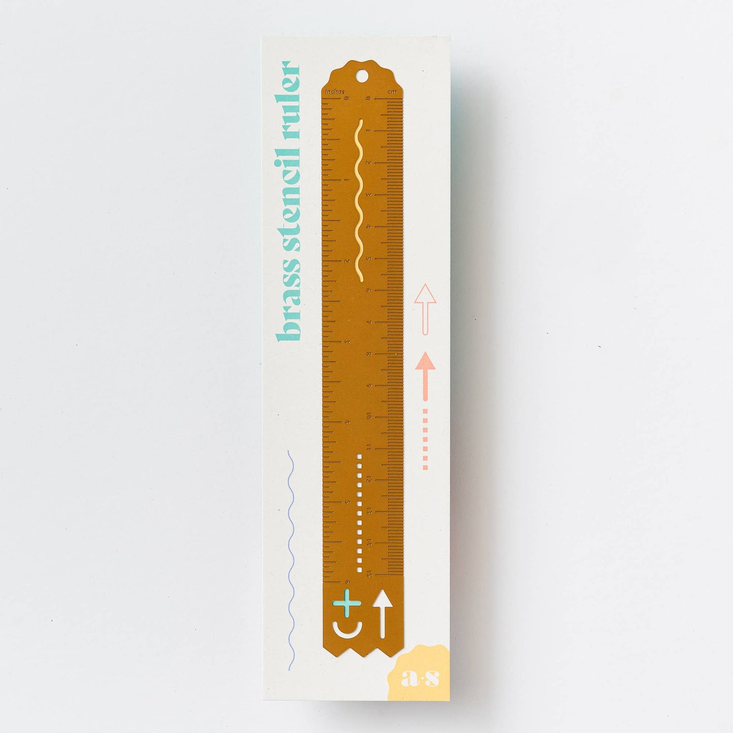 Brass Stencil Ruler, stationery tool