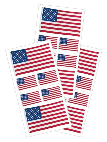 Decorative Stickers - American Flags - ROLL OF 50 MODULES