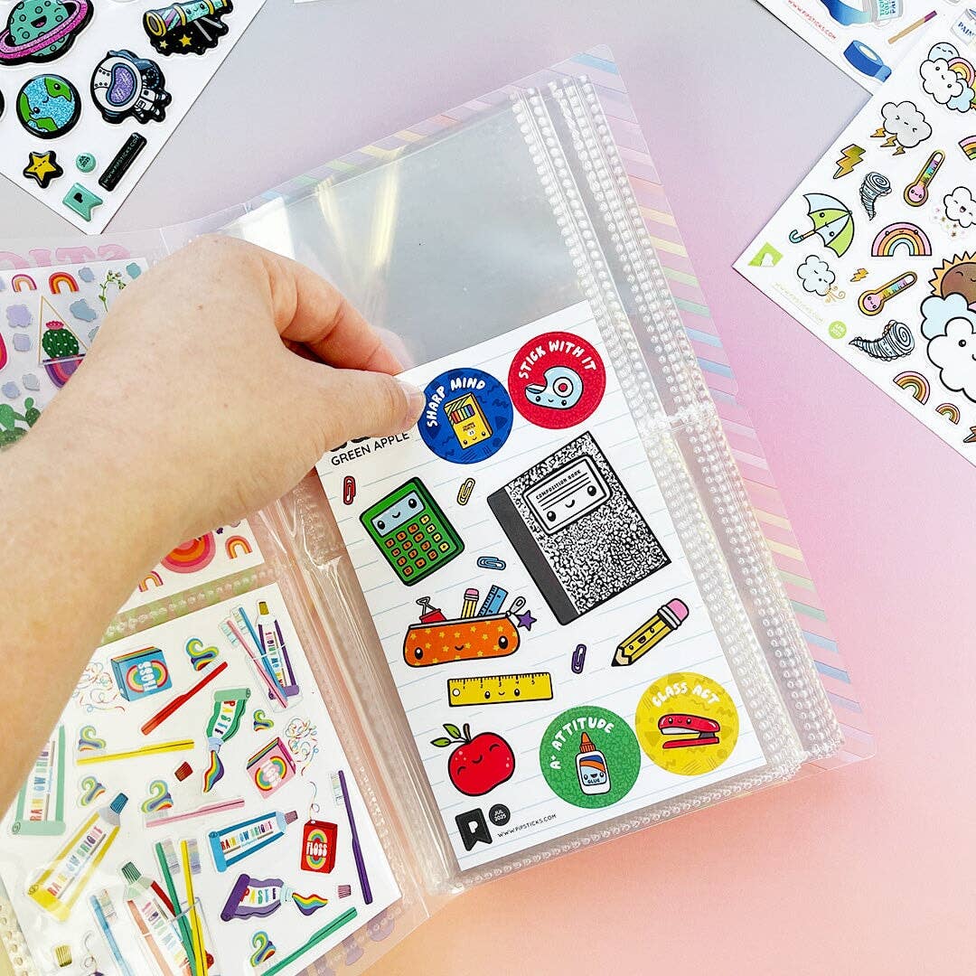 Colorful Stickers Pocket Sticker Keeper