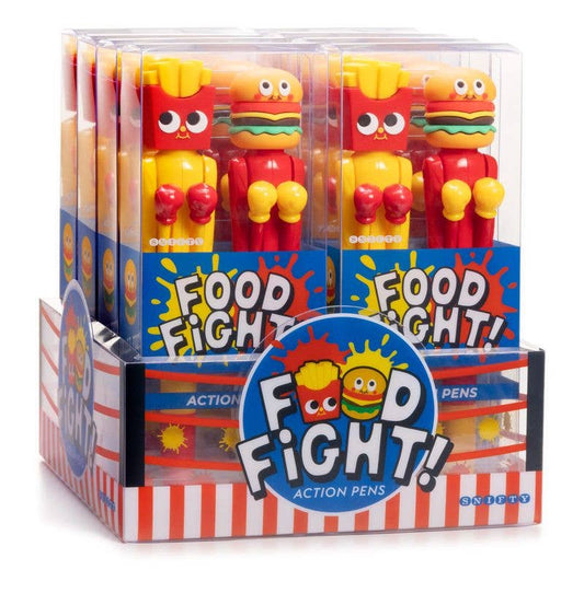 FOOD FIGHT ACTION PEN DISPLAY OF 8