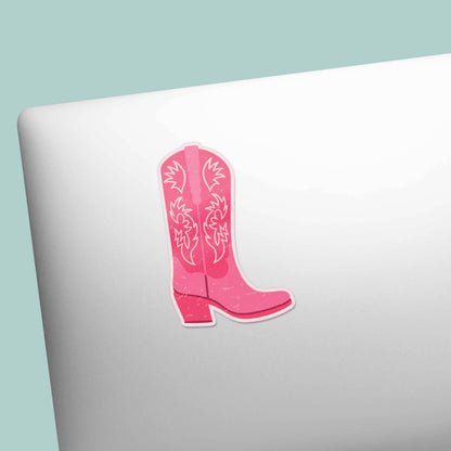 Pink Cowboy Boots Cowgirl Sticker for Hydroflask