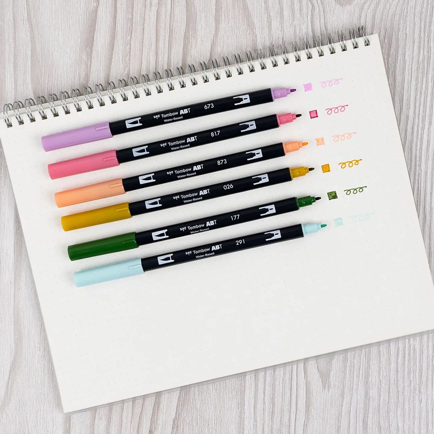 Dual Brush Pen 6-Pack Set (Teatime)