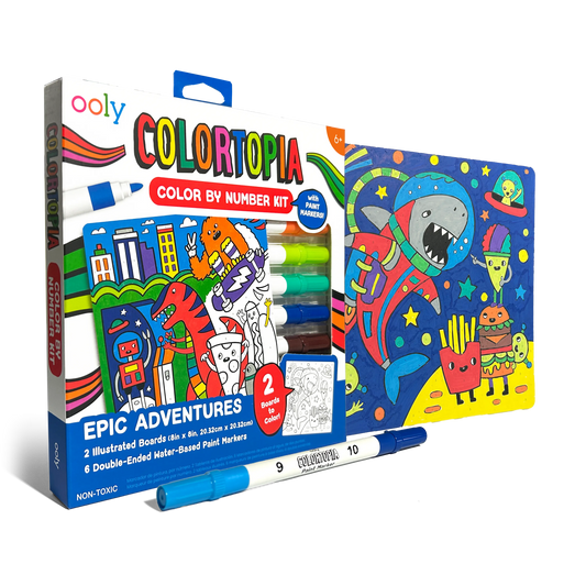 Colortopia: Paint Marker By Number Kit (Epic Adventures)