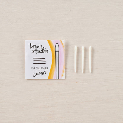 3-pack felt-tip markers, bullet nib