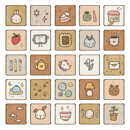 Patchwork kiss cut sticker roll