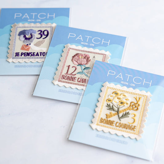 Vintage Stamps Patches - Iron on Patch