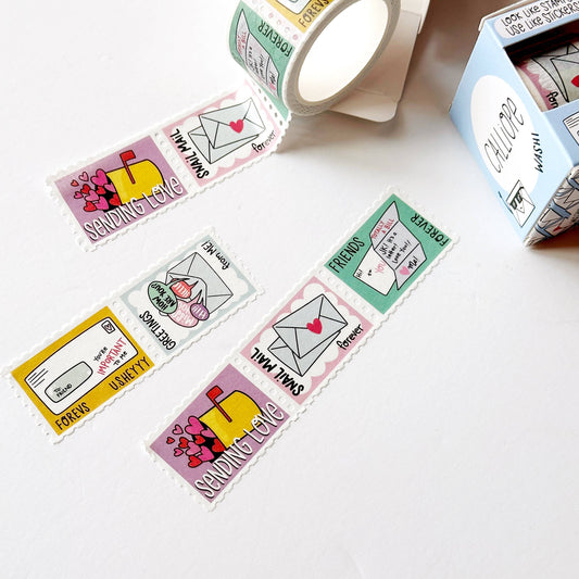 Send Snail Mail Faux-stage Stamp Washi
