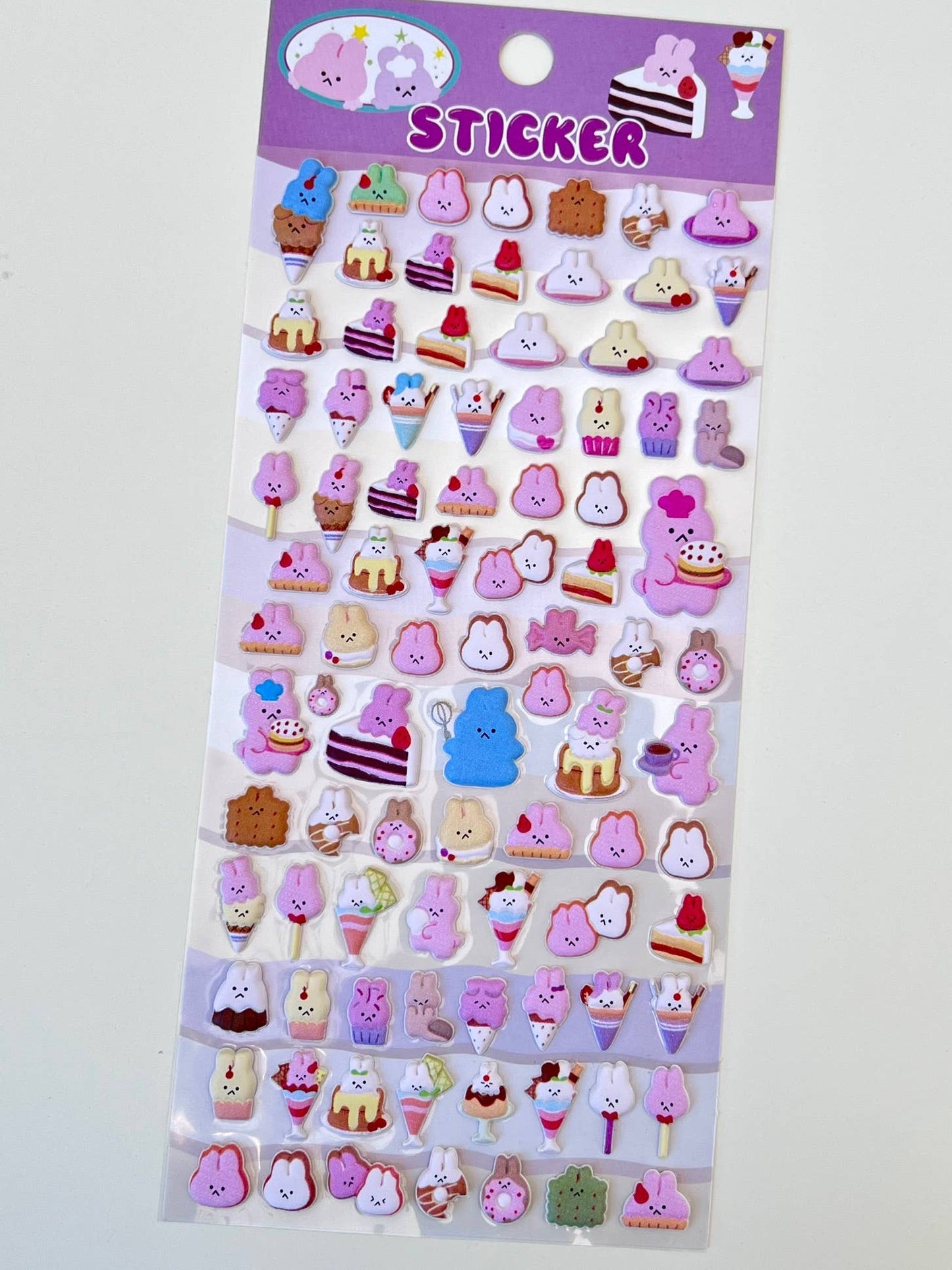 Tiny Animal Puffy Assorted Stickers