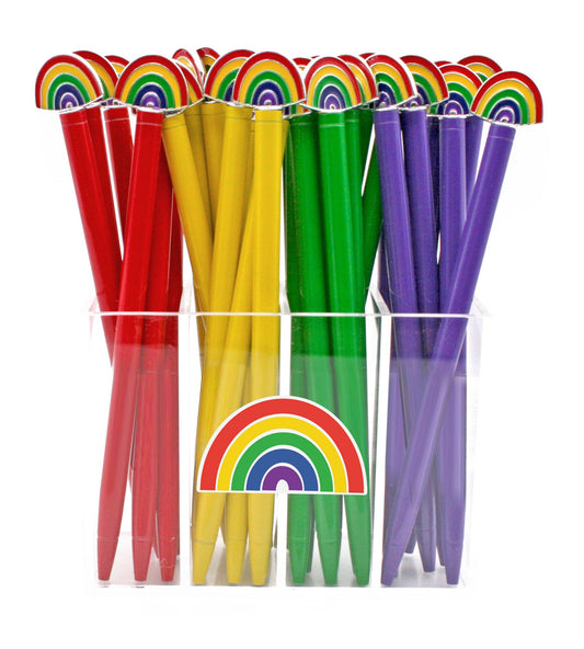 ENAMEL RAINBOW CHARM PEN - Yellow