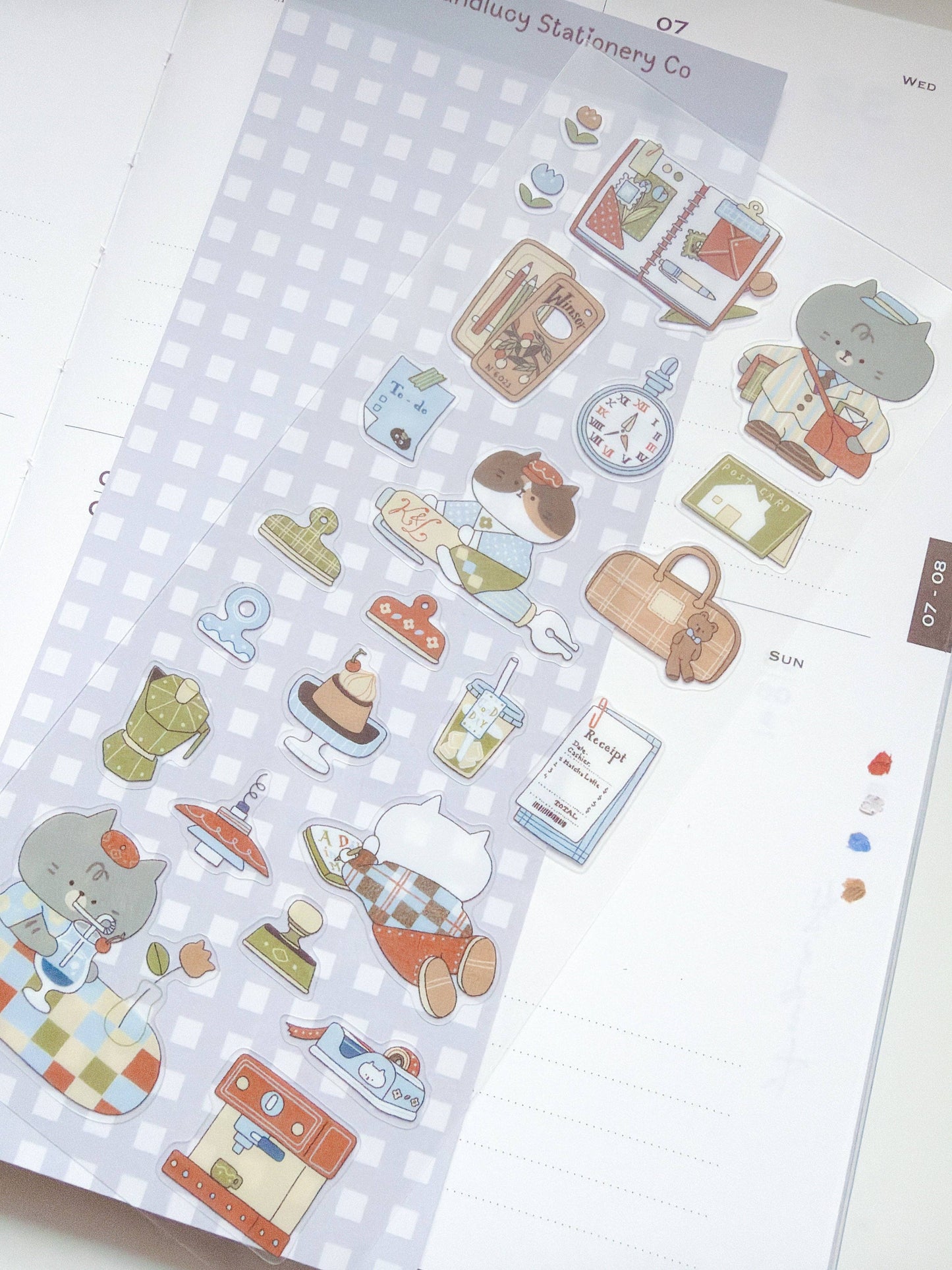 Kuboandlucy x Idiot Sandwich | Cafe Journaling Sticker Sheet