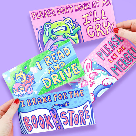 Let Me Merge Pleading Funny Car Vehicle Vinyl Bumper Sticker