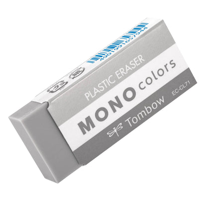 MONO Colors plastic eraser in a gray wrapper