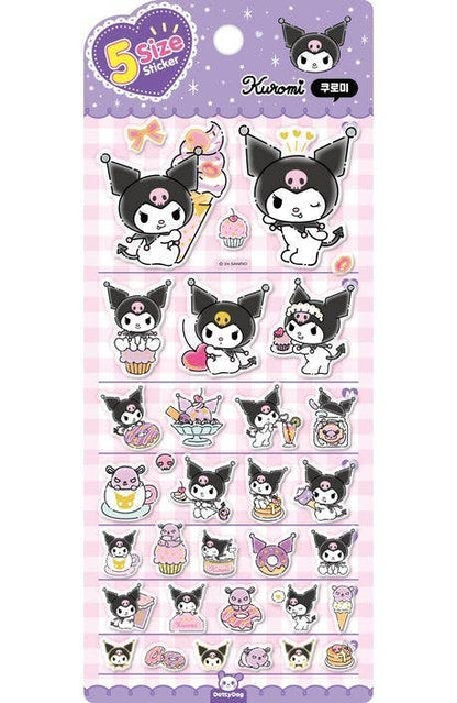 Sanrio Characters 5 Sizes Jelly Coating Stickers
