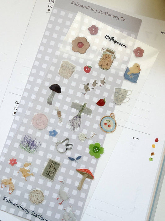 Kuboandlucy Stationery Co | Cottagecore Sticker Sheet