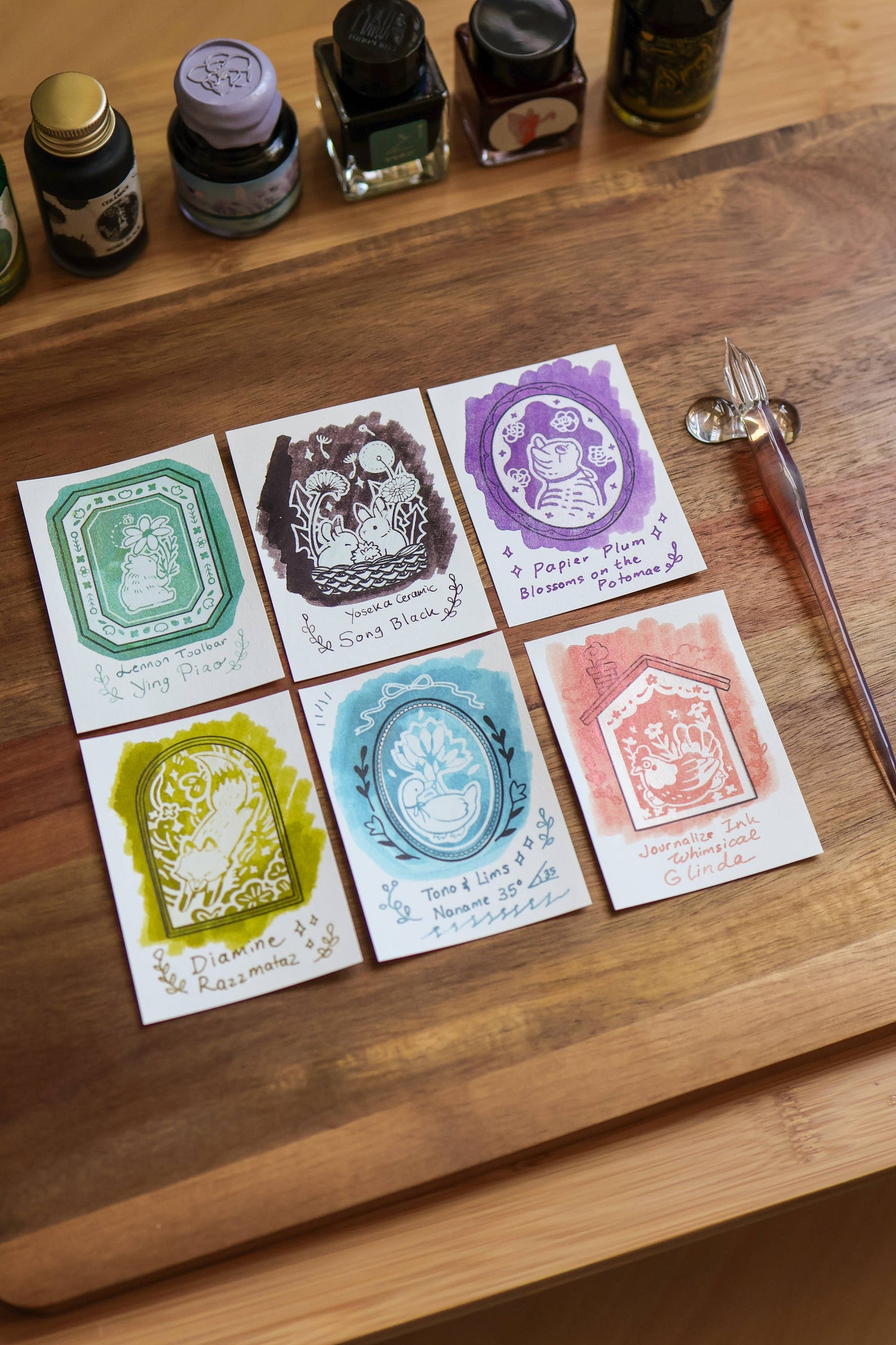 Flower Tales Ink Cards