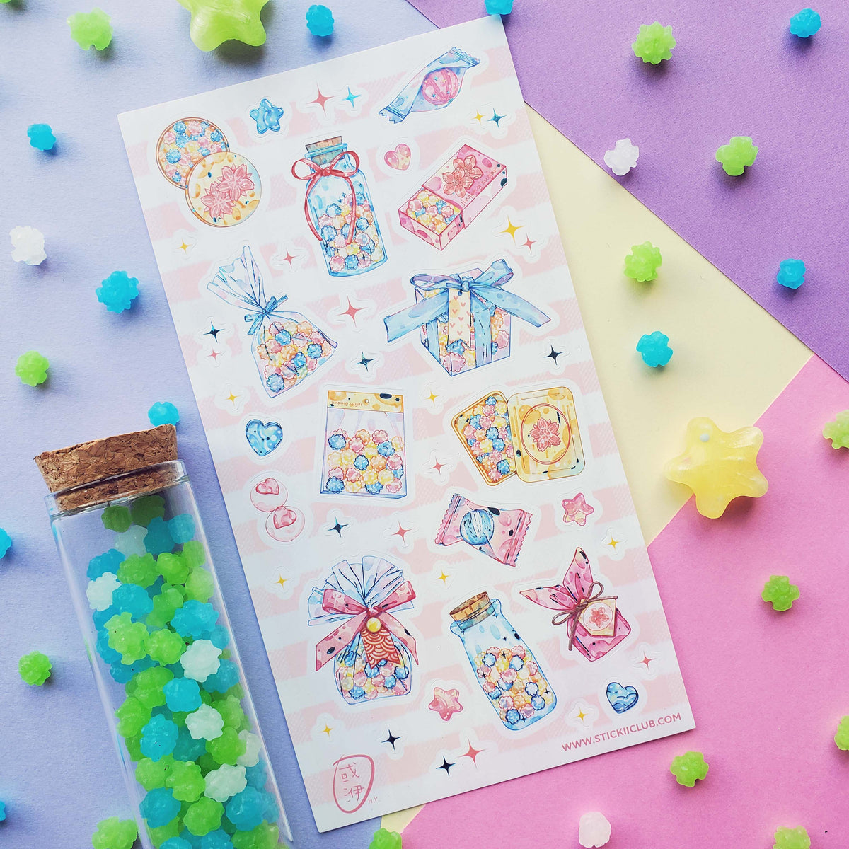 Kawaii Konpeito Sticker Sheet