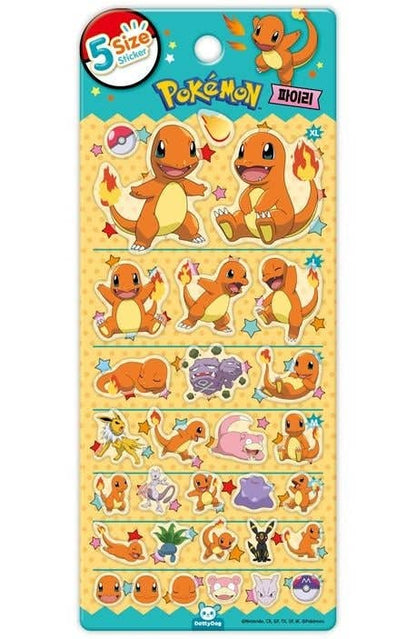 Pokemon 5 Size Sticker Sheet (Official Licensed)