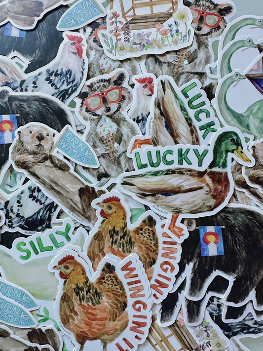 Lucky Duck Sticker