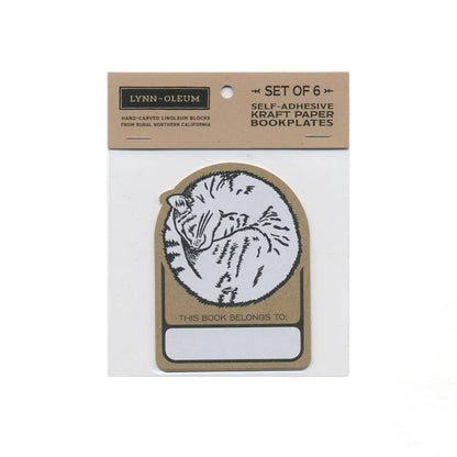 Bookplate Sticker Pack of 6 - CAT