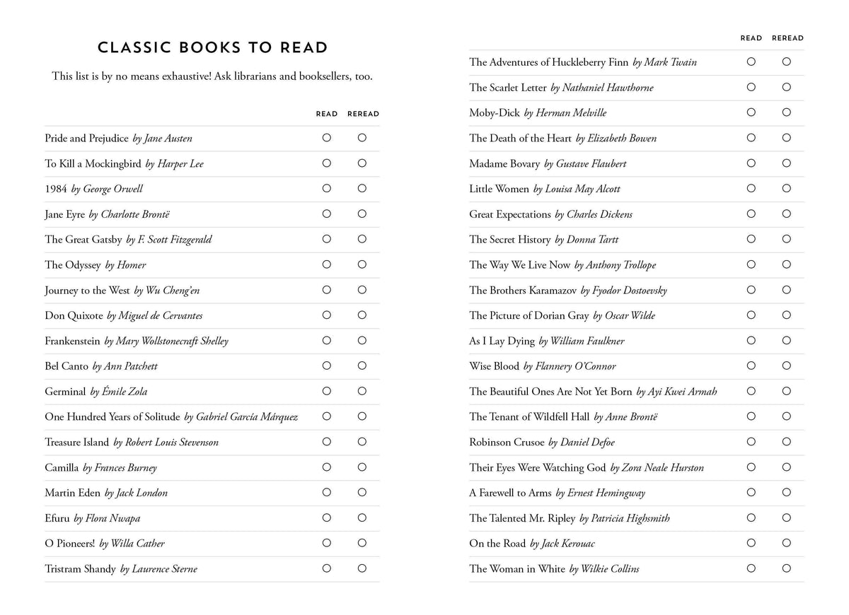 Must-Read Classics: A Book Club Journal for Bibliophiles