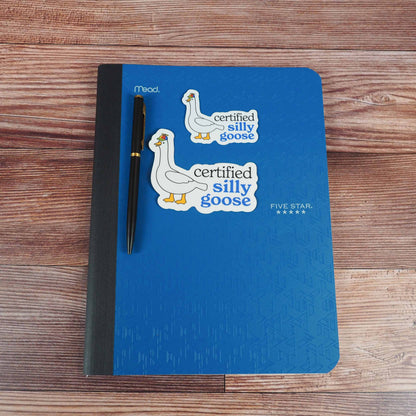 Certified Silly Goose Sticker for Tumbler - Funny Meme Decal