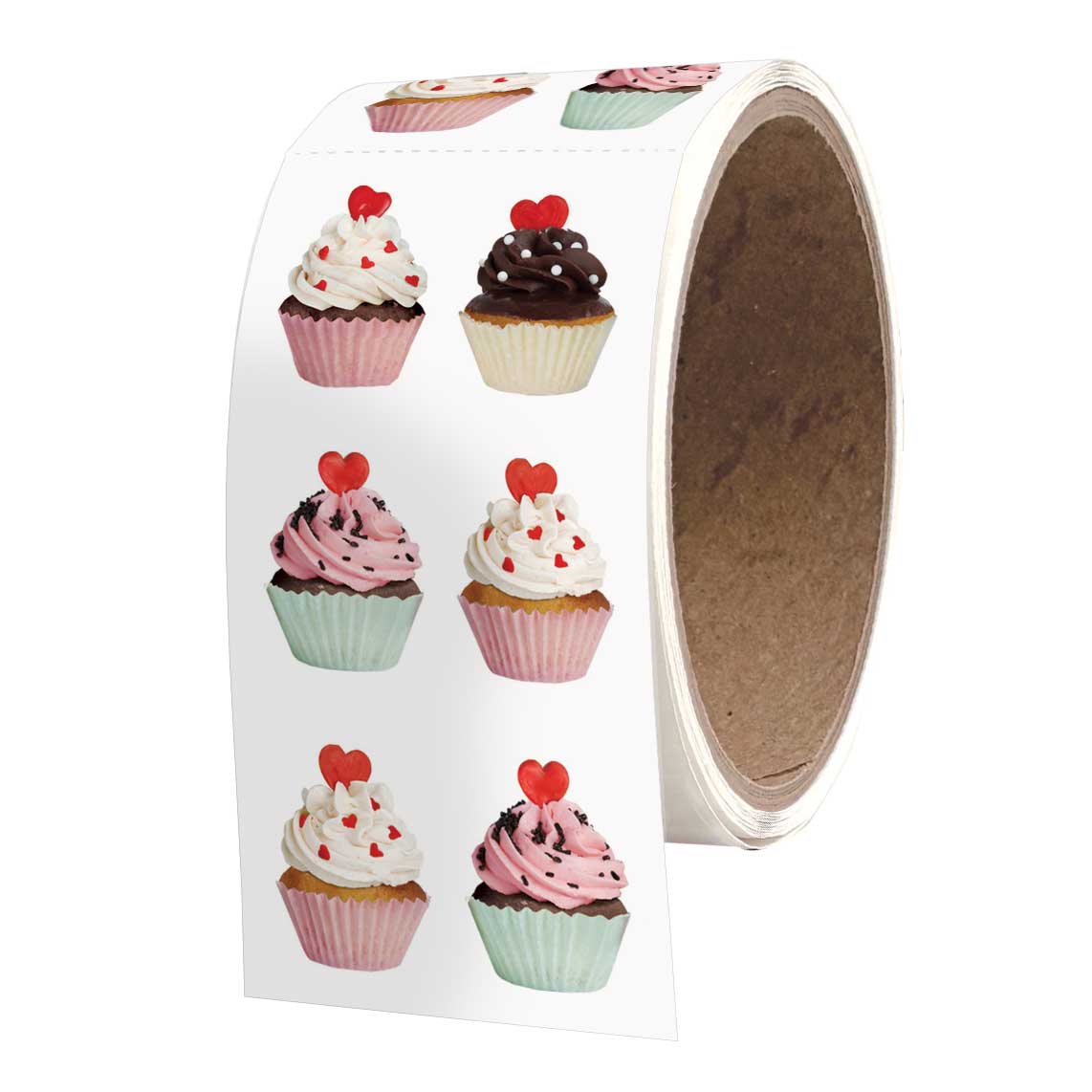 Valentine's Cupcakes 2x4 Sticker Sheet