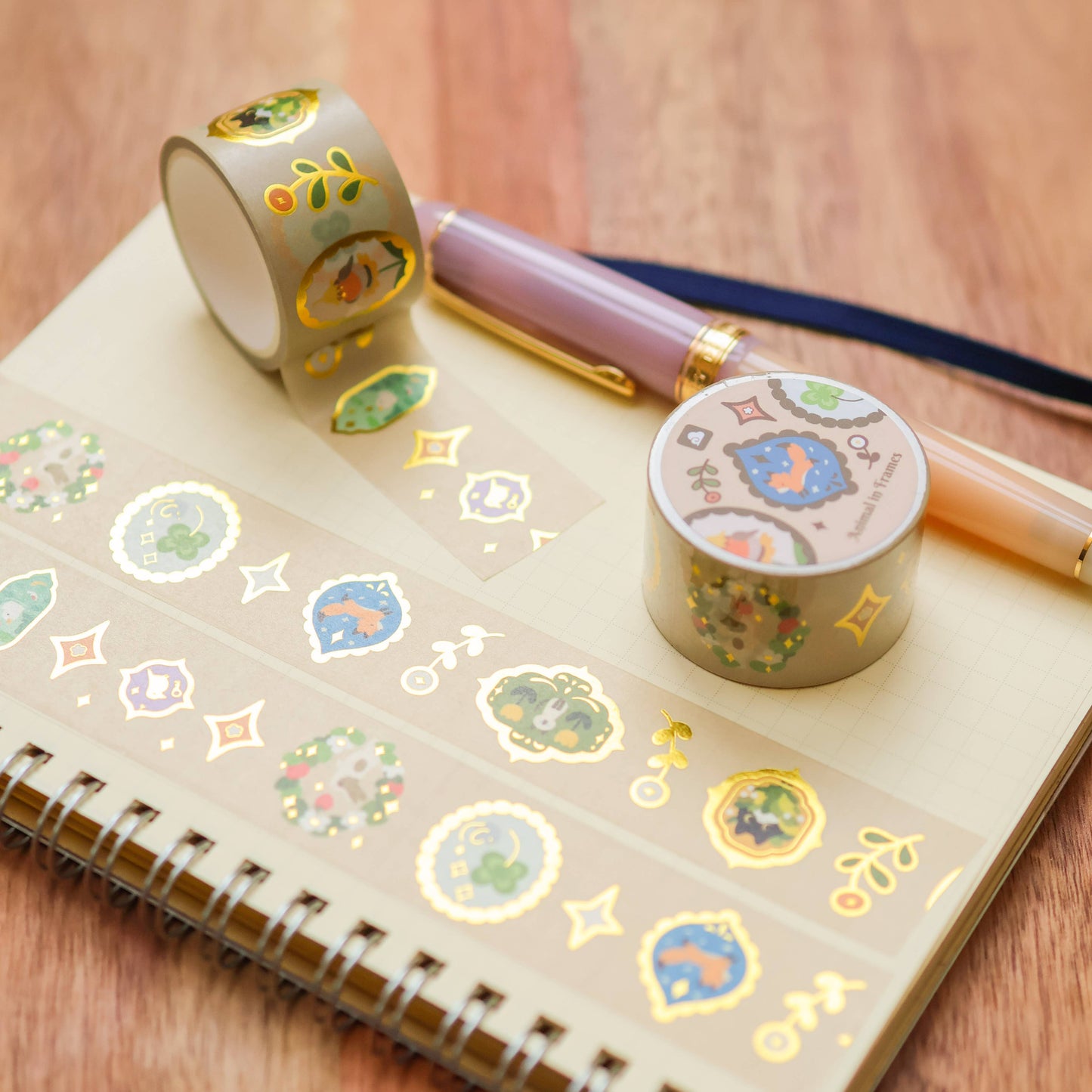 25mm Washi Tape (Foil) - Animal in Frames