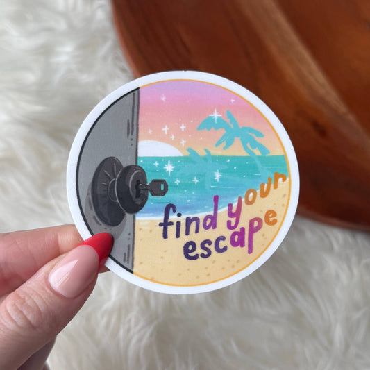 "Find your escape" Circle Adventure Travel Sticker