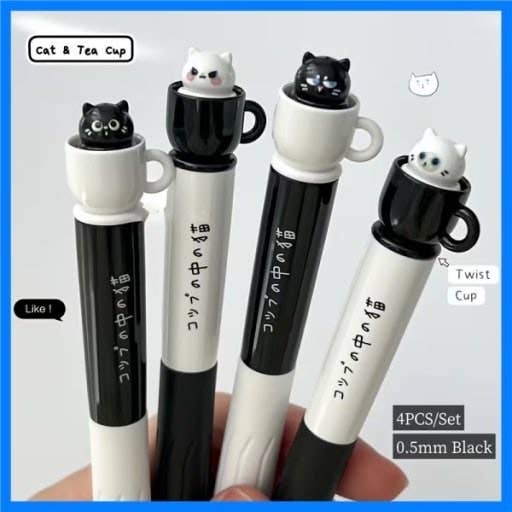 Spinning Cat in the Tea Cup Gel Pen – 0.5mm
