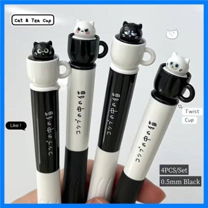 Spinning Cat in the Tea Cup Gel Pen – 0.5mm