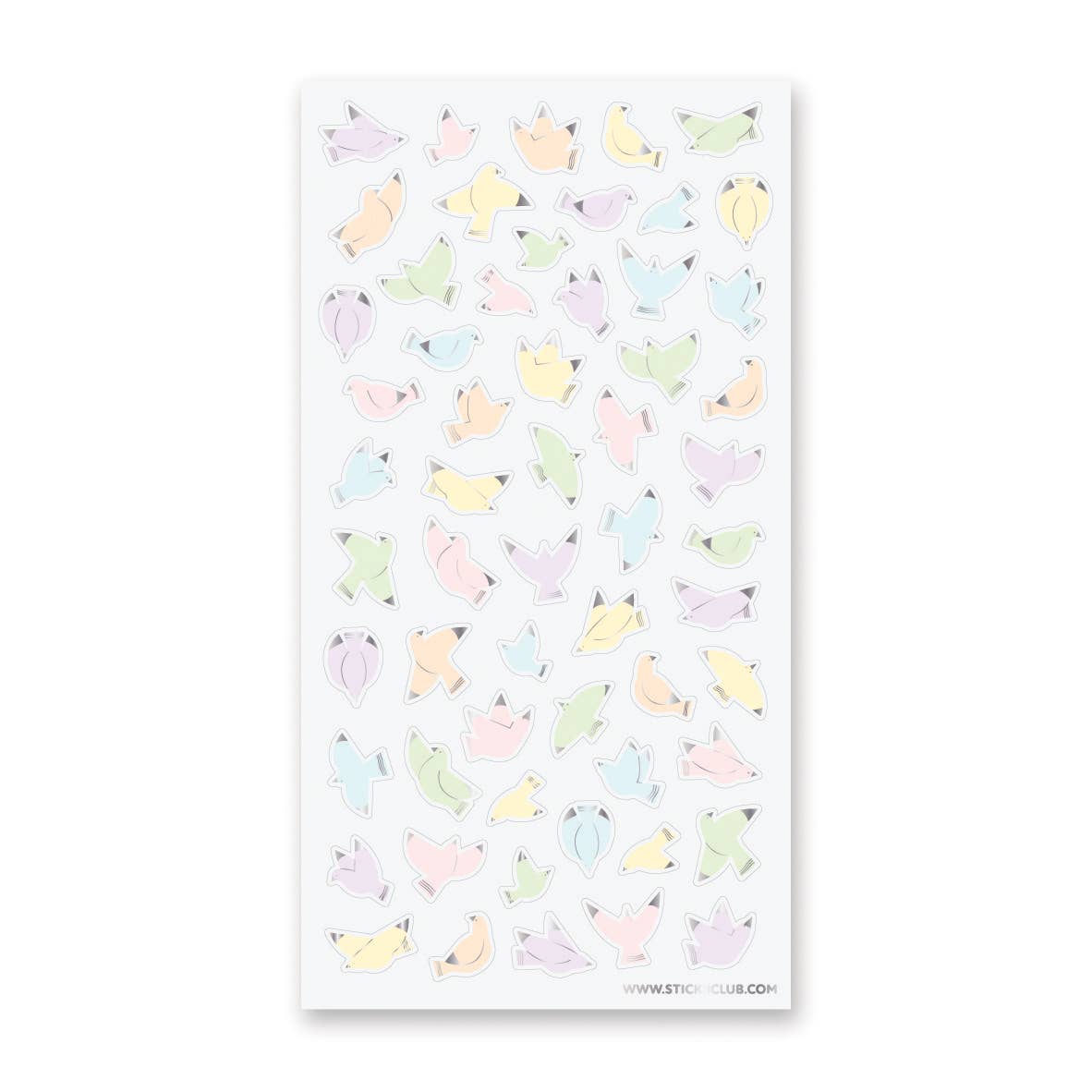 Little Pastel Birds Sticker Sheet