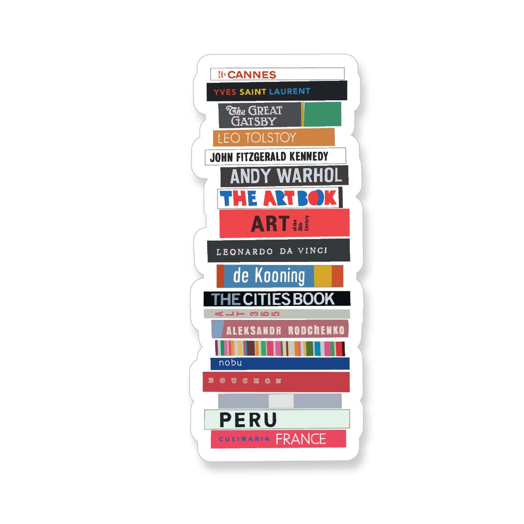 Stack of Books Vinyl Sticker