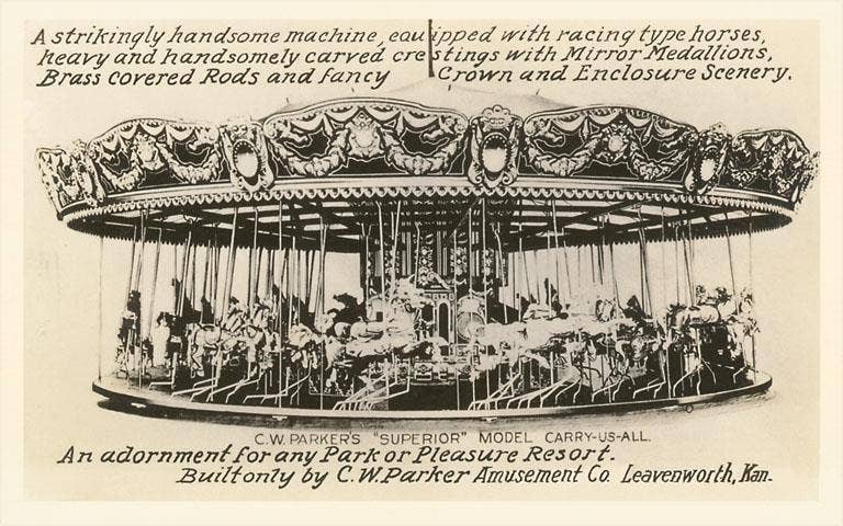 Postcard AA-311 Carousel Advertisement