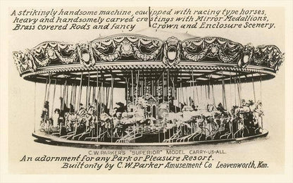 Postcard AA-311 Carousel Advertisement