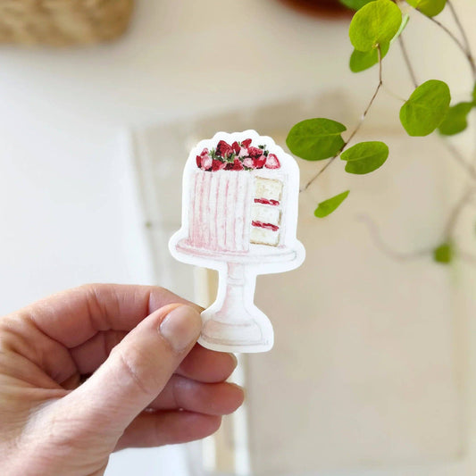 Pink cake sticker