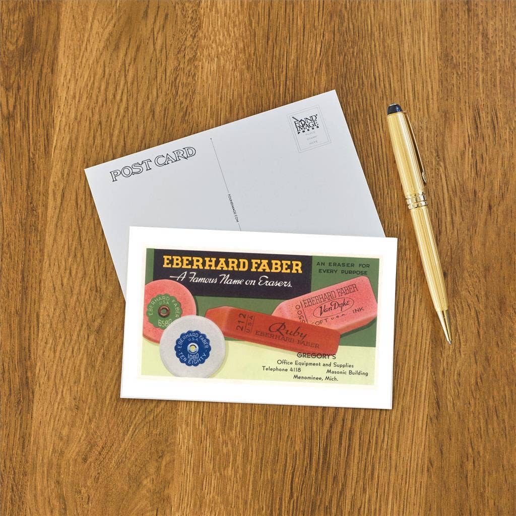 Postcard AC-313 Variety of Erasers