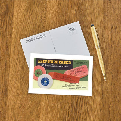 Postcard AC-313 Variety of Erasers