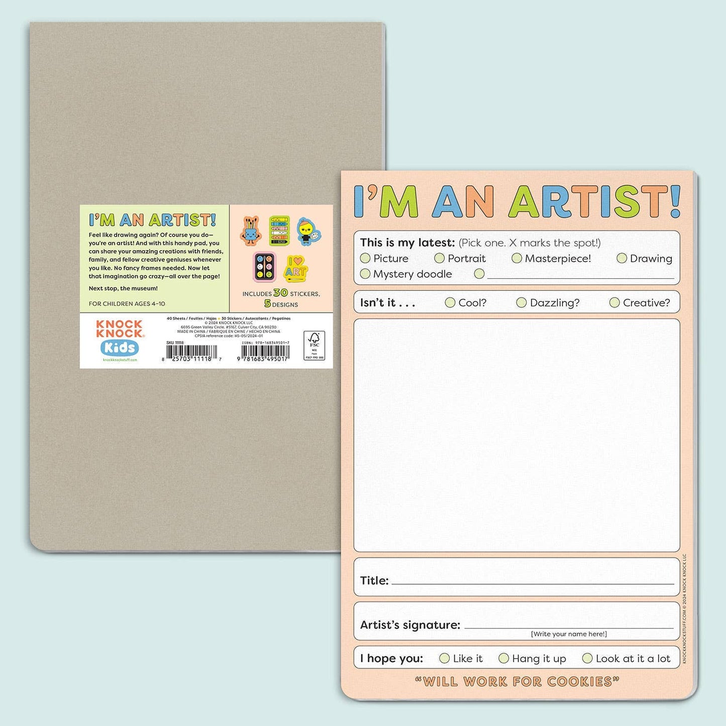 Knock Knock Kids - I’m an Artist! Playtime Pads