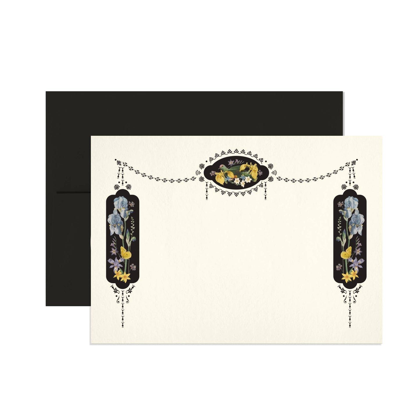 Black Bouquet 1 Notecard Set