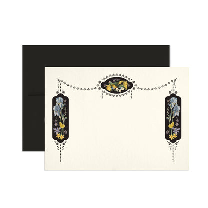Black Bouquet 1 Notecard Set