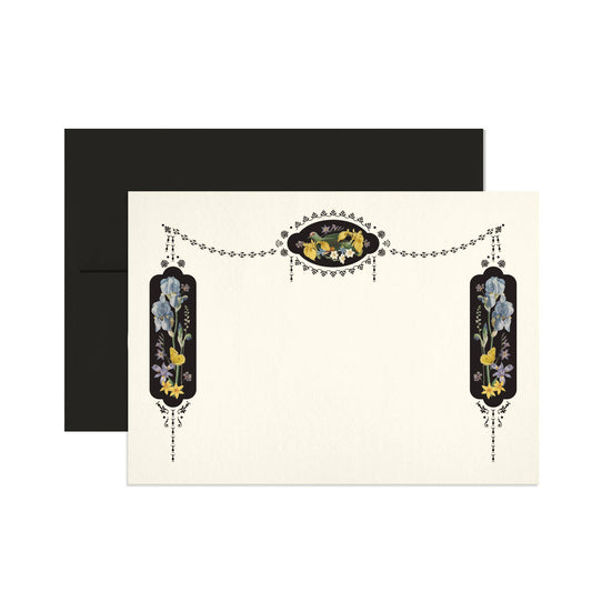 Black Bouquet 1 Notecard Set