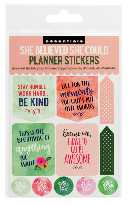 Essentials She Believed She Could Planner Stickers