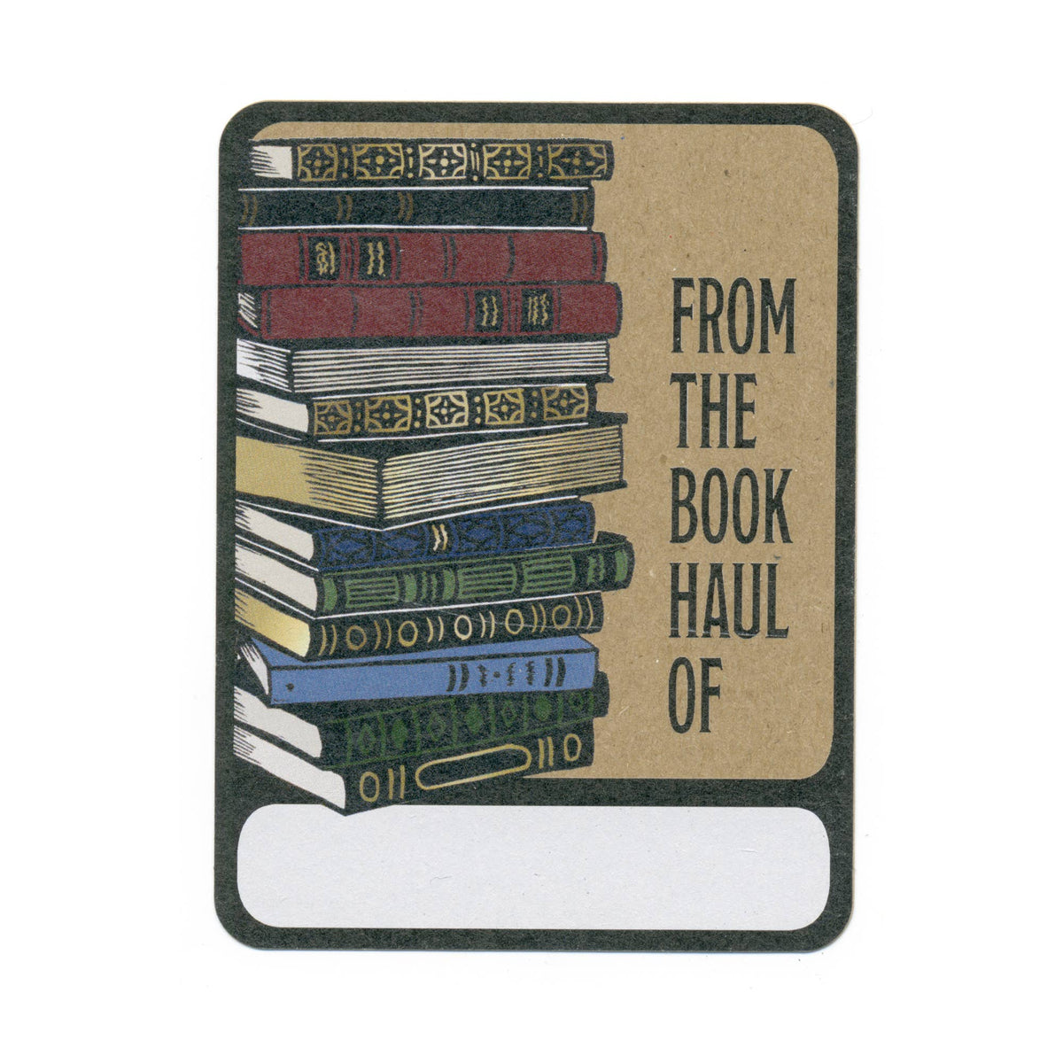 Bookplate Sticker Pack of 6 - BOOK STACK