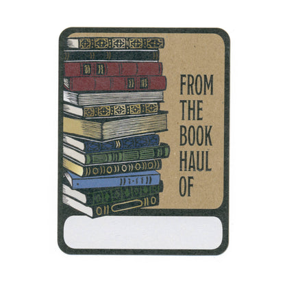 Bookplate Sticker Pack of 6 - BOOK STACK
