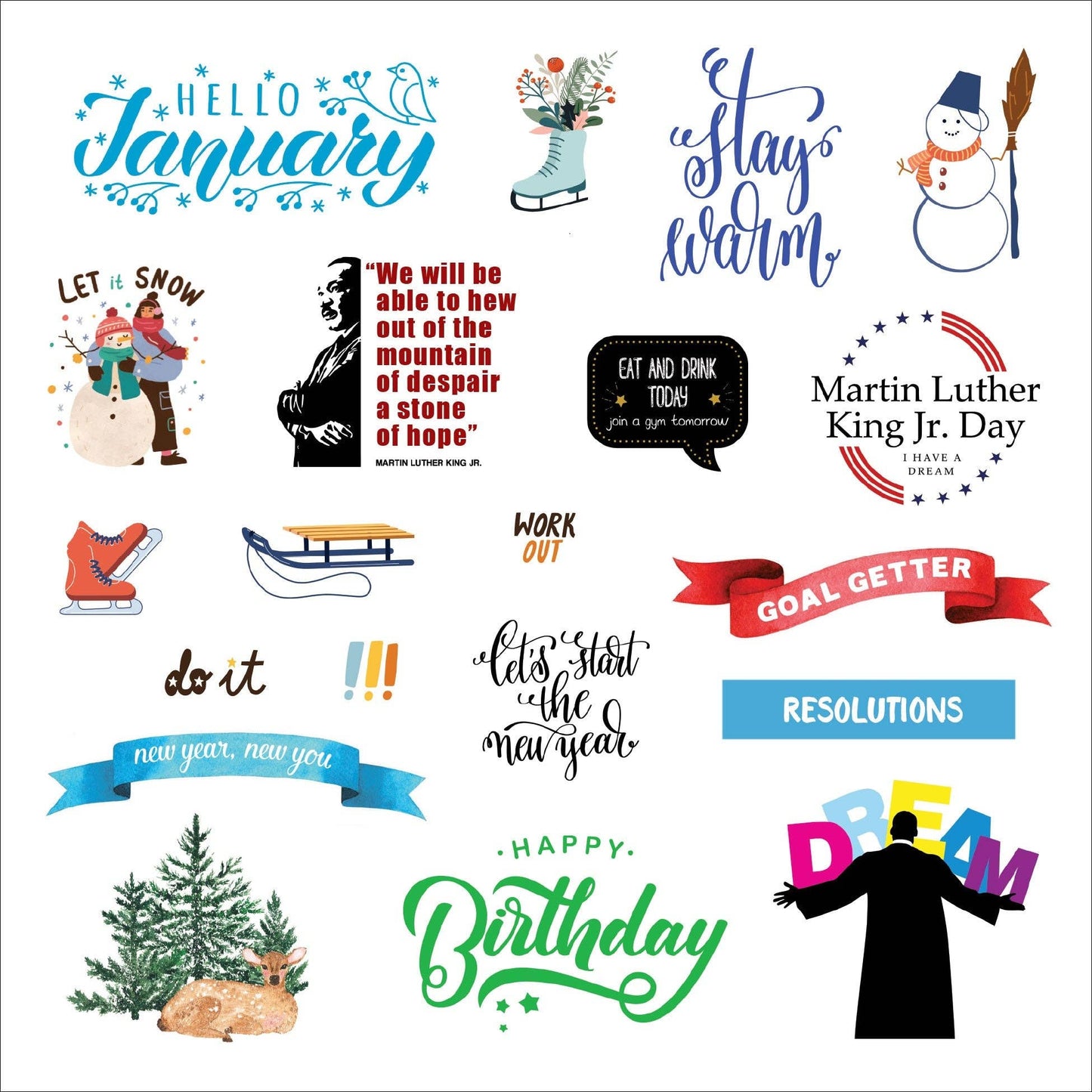 A Year in Stickers: Fun Pictures and Words to Highlight Celebrations