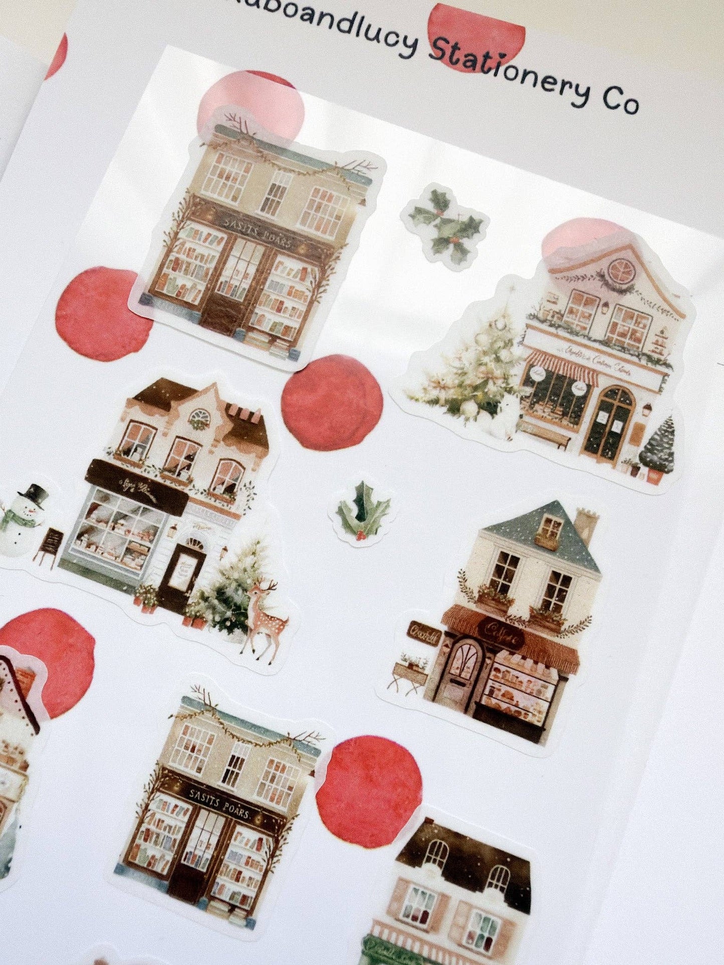Kuboandlucy Stationery Co | Christmas Village Sticker Sheet