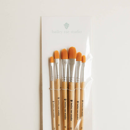 Filbert Watercolor Brush Set -- 6 piece